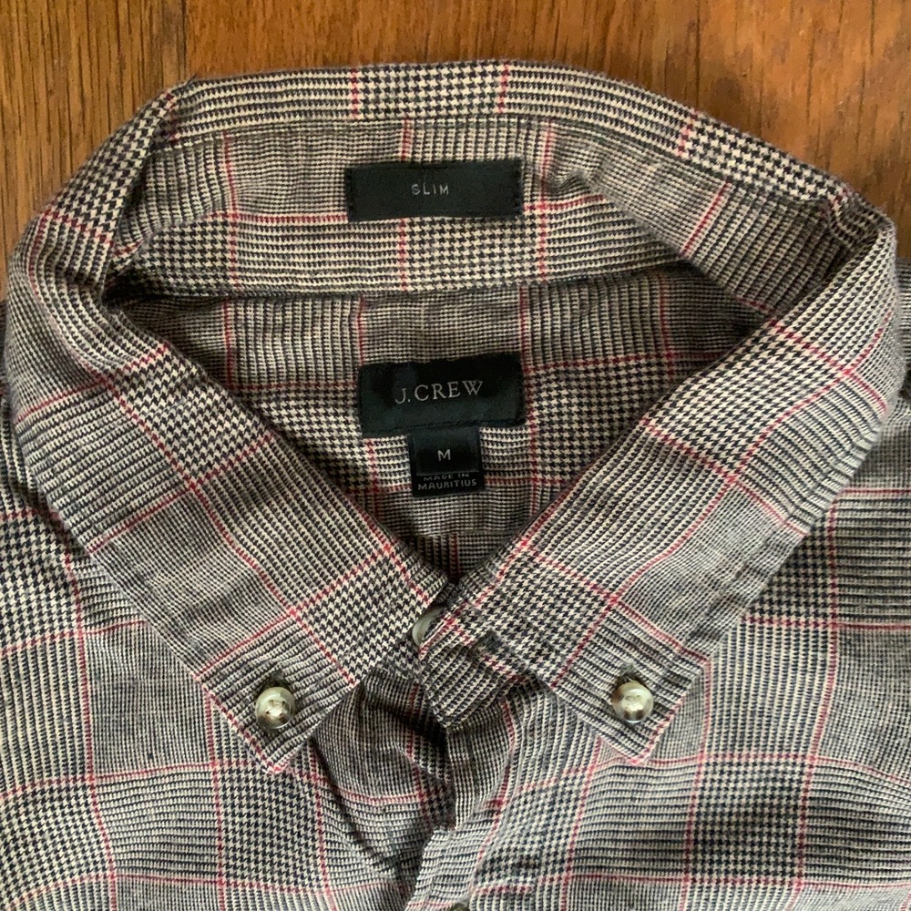 J. Crew Glen Plaid Brushed Twill Oxford